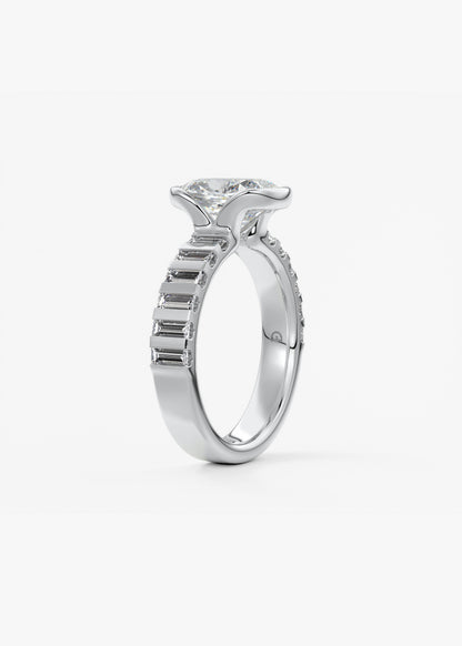 Oval Solitaire With Raised Basket Gallery Lab Grown Diamond Engagement Ring