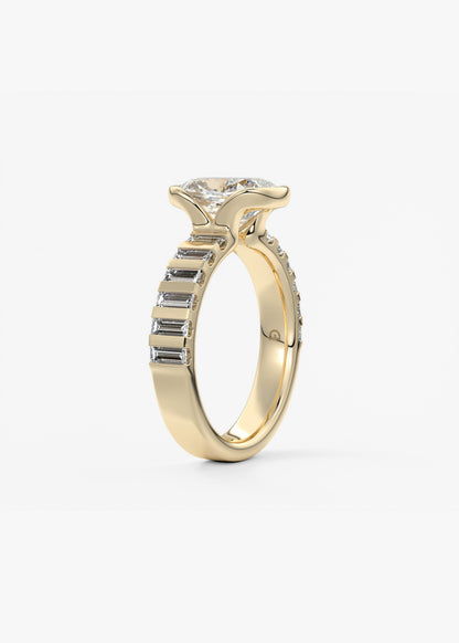 Oval Solitaire With Raised Basket Gallery Lab Grown Diamond Engagement Ring