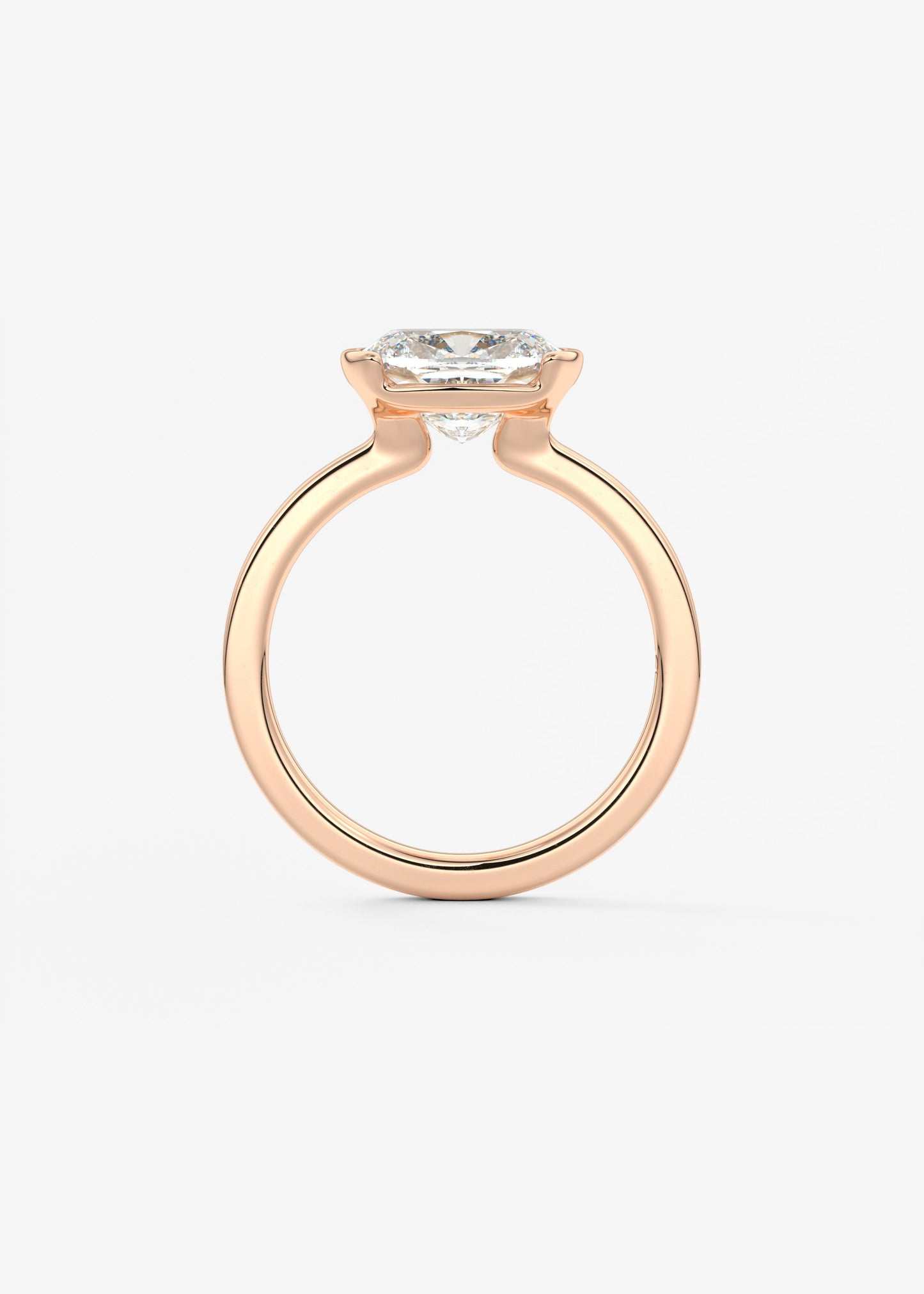 Oval Solitaire With Raised Basket Gallery Lab Grown Diamond Engagement Ring
