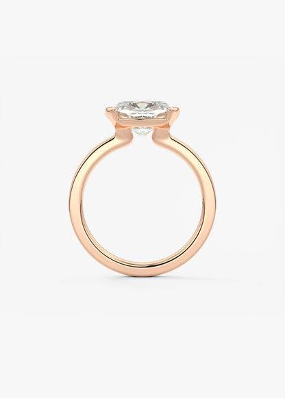 Oval Solitaire With Raised Basket Gallery Lab Grown Diamond Engagement Ring