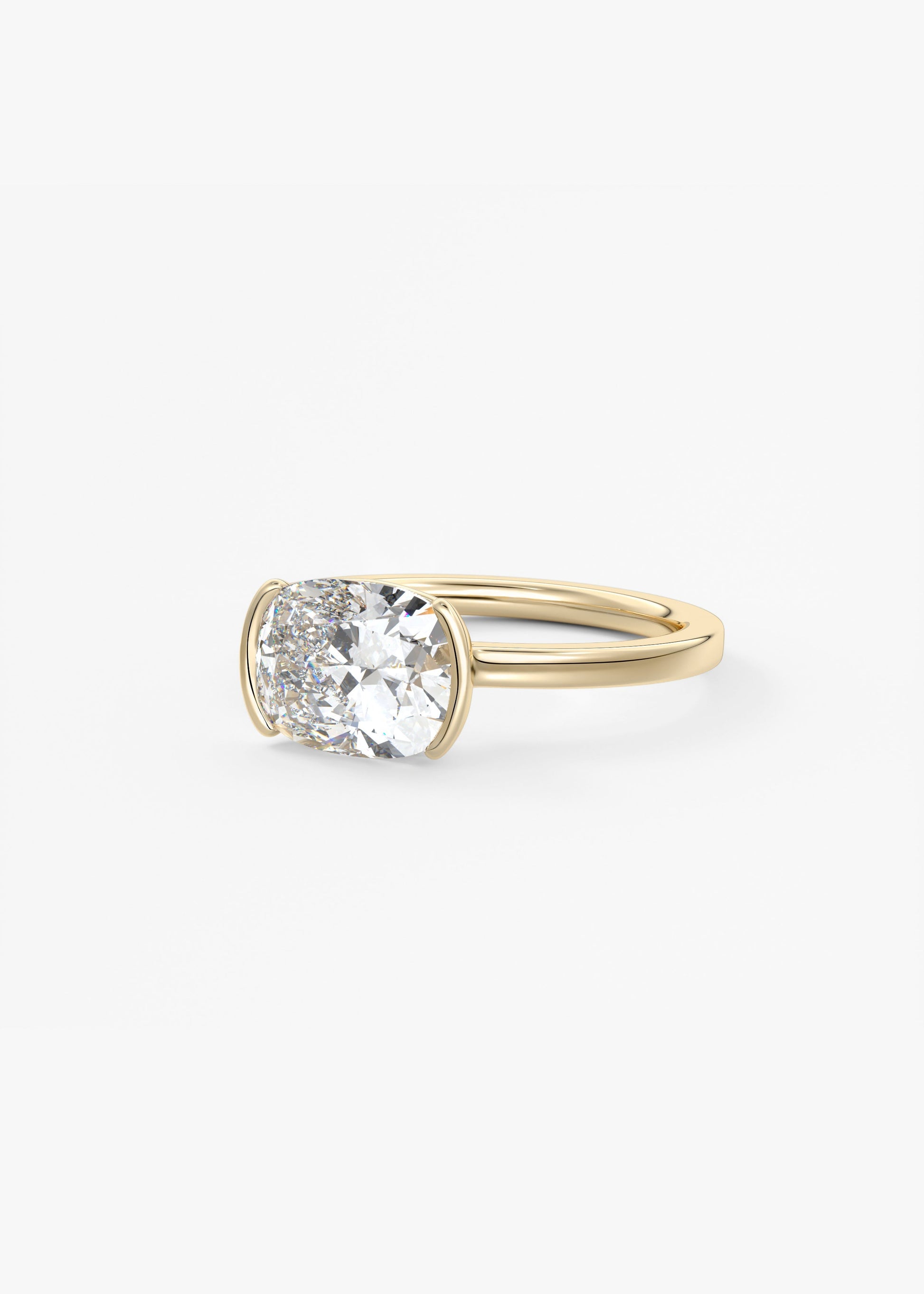 Oval Solitaire With Raised Basket Gallery Lab Grown Diamond Engagement Ring