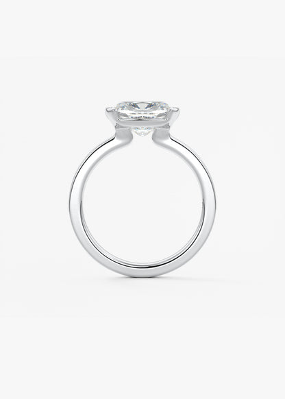 Oval Solitaire With Raised Basket Gallery Lab Grown Diamond Engagement Ring