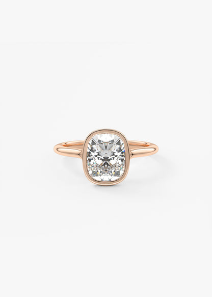 Oval Solitaire With Raised Basket Gallery Lab Grown Diamond Engagement Ring