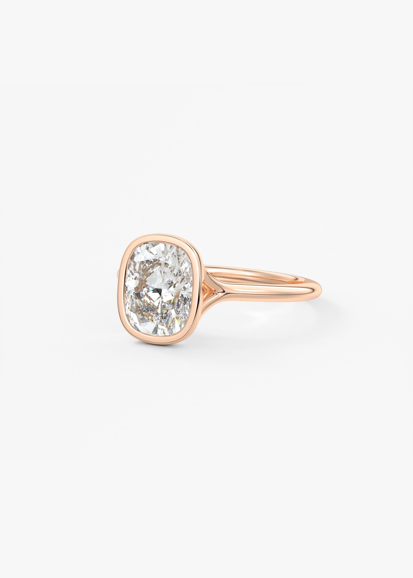 Oval Solitaire With Raised Basket Gallery Lab Grown Diamond Engagement Ring