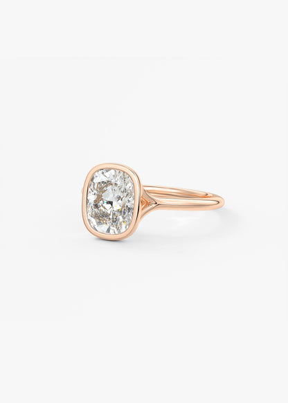 Oval Solitaire With Raised Basket Gallery Lab Grown Diamond Engagement Ring