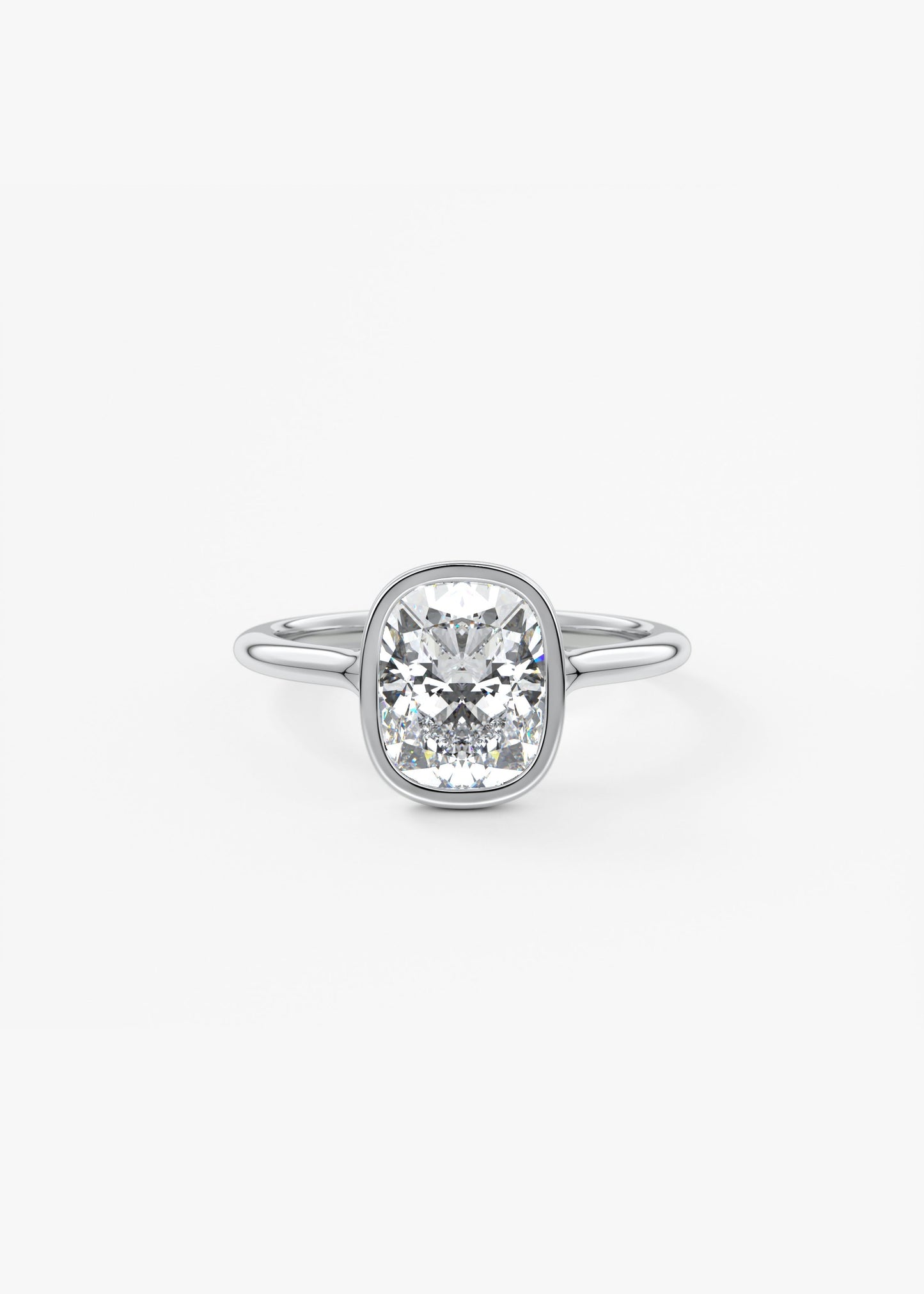 Oval Solitaire With Raised Basket Gallery Lab Grown Diamond Engagement Ring