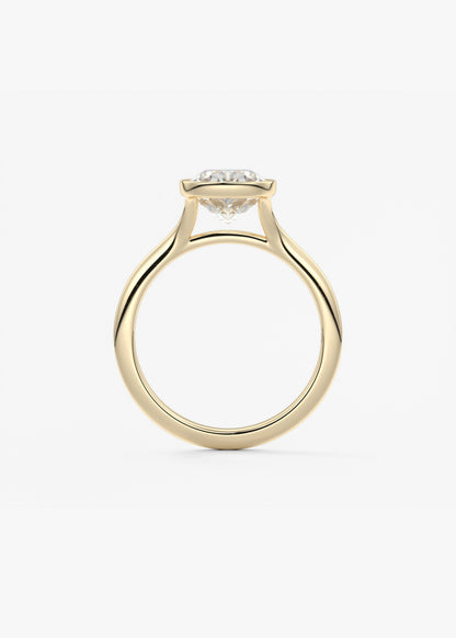 Oval Solitaire With Raised Basket Gallery Lab Grown Diamond Engagement Ring