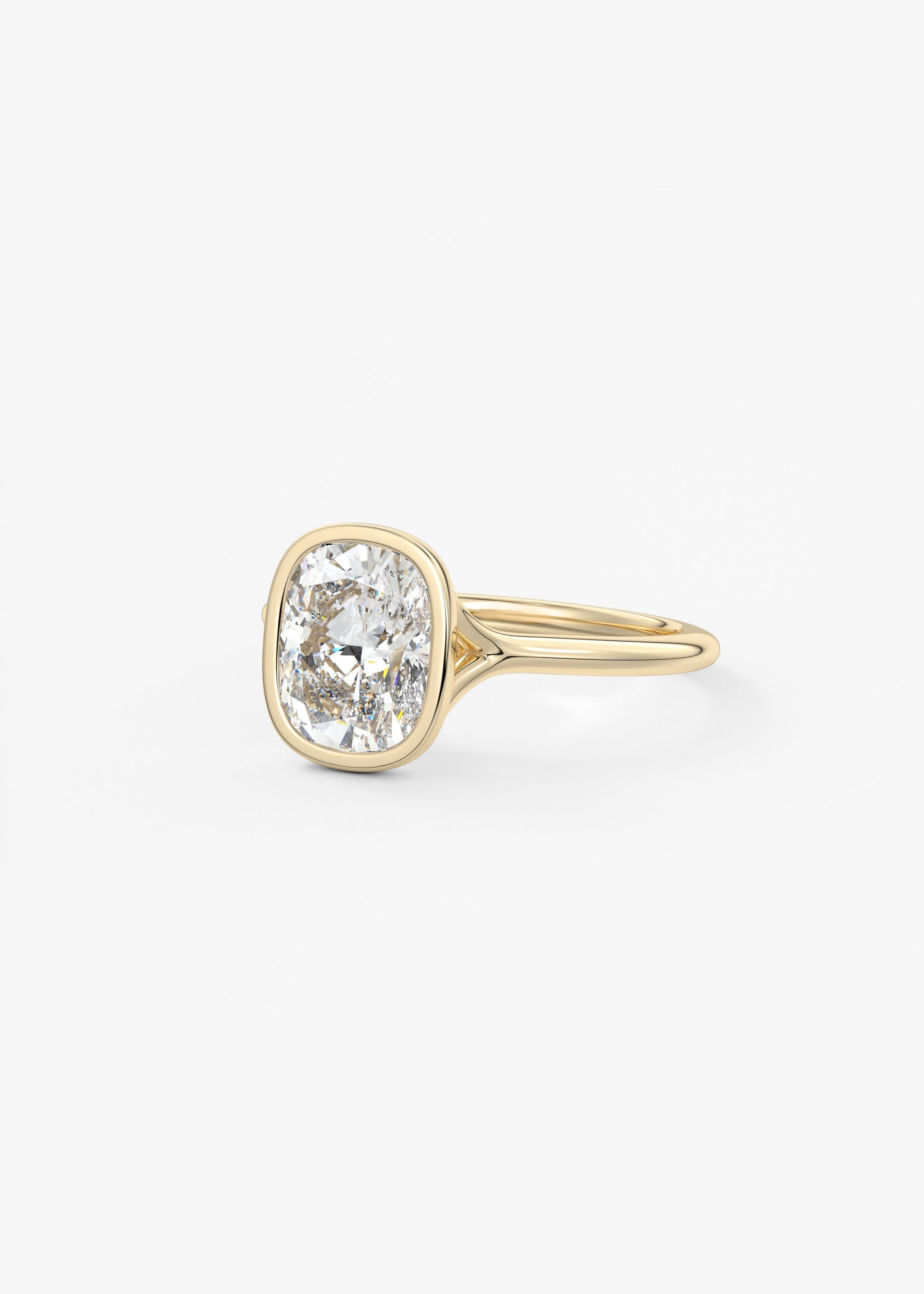 Oval Solitaire With Raised Basket Gallery Lab Grown Diamond Engagement Ring