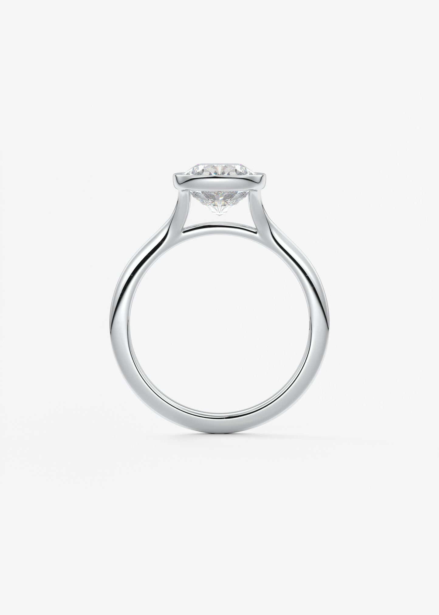 Oval Solitaire With Raised Basket Gallery Lab Grown Diamond Engagement Ring