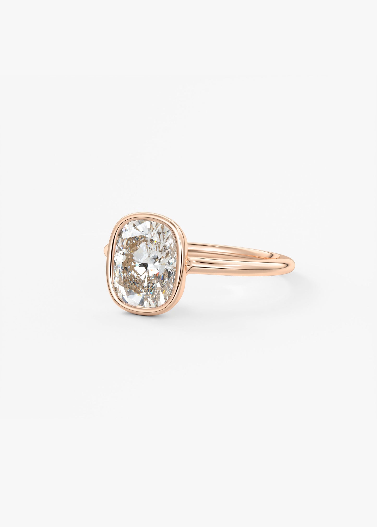 Oval Solitaire With Raised Basket Gallery Lab Grown Diamond Engagement Ring
