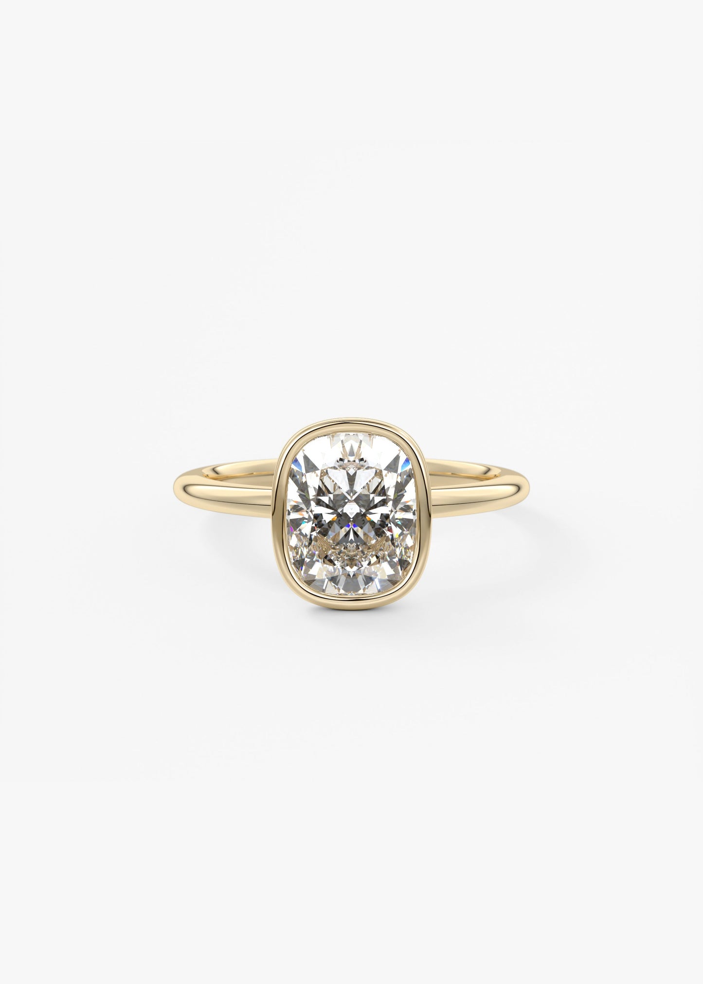 Oval Solitaire With Raised Basket Gallery Lab Grown Diamond Engagement Ring