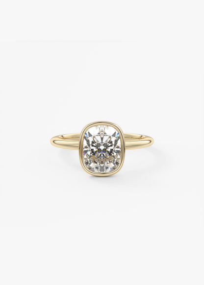 Oval Solitaire With Raised Basket Gallery Lab Grown Diamond Engagement Ring