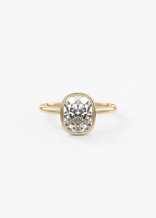 Oval Solitaire With Raised Basket Gallery Lab Grown Diamond Engagement Ring