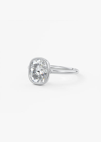 Oval Solitaire With Raised Basket Gallery Lab Grown Diamond Engagement Ring