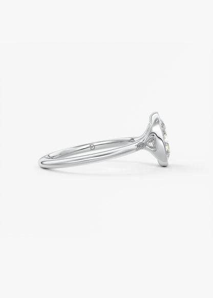 Oval Solitaire With Raised Basket Gallery Lab Grown Diamond Engagement Ring