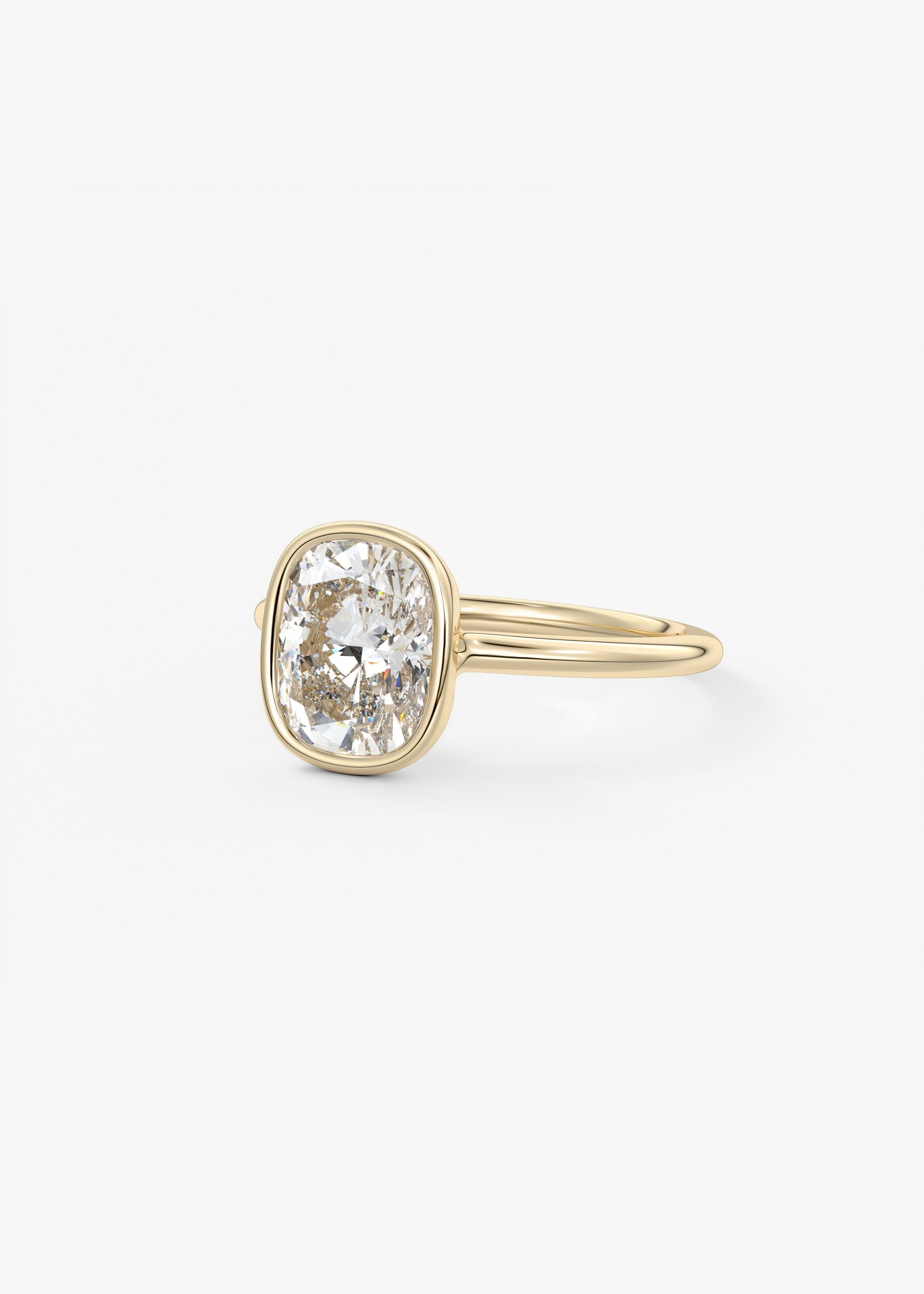 Oval Solitaire With Raised Basket Gallery Lab Grown Diamond Engagement Ring