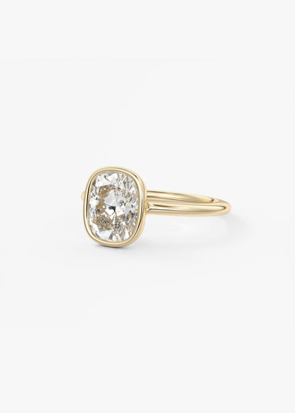 Oval Solitaire With Raised Basket Gallery Lab Grown Diamond Engagement Ring