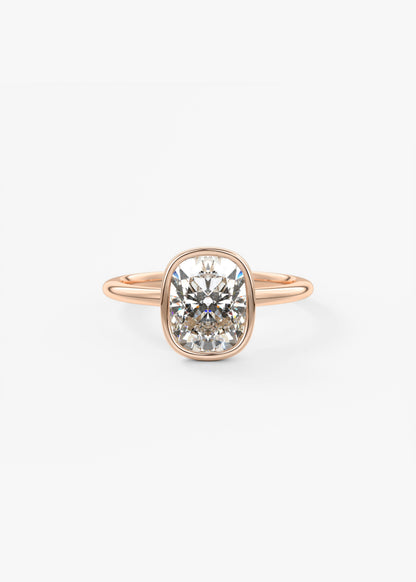 Oval Solitaire With Raised Basket Gallery Lab Grown Diamond Engagement Ring