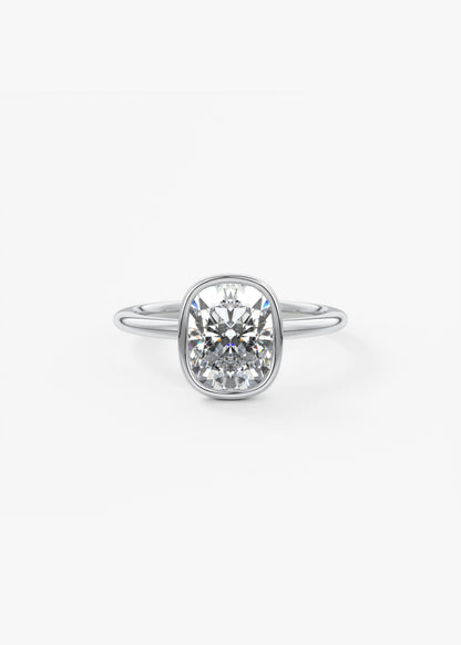 Oval Solitaire With Raised Basket Gallery Lab Grown Diamond Engagement Ring