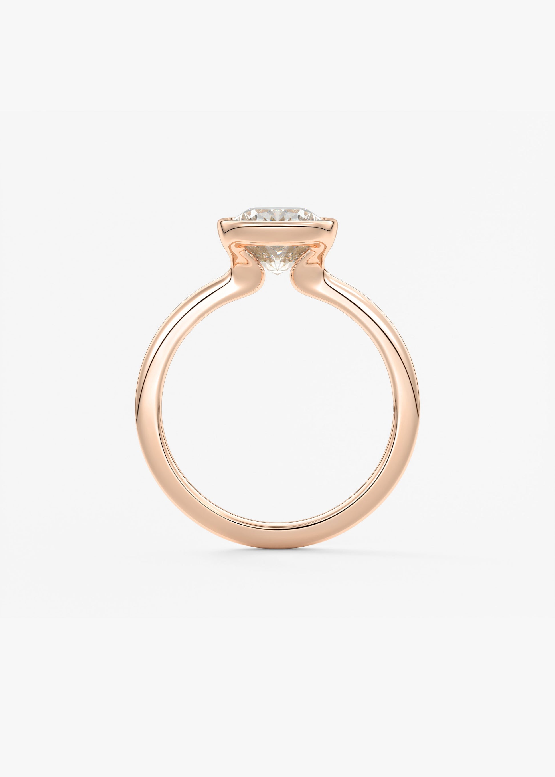 Oval Solitaire With Raised Basket Gallery Lab Grown Diamond Engagement Ring