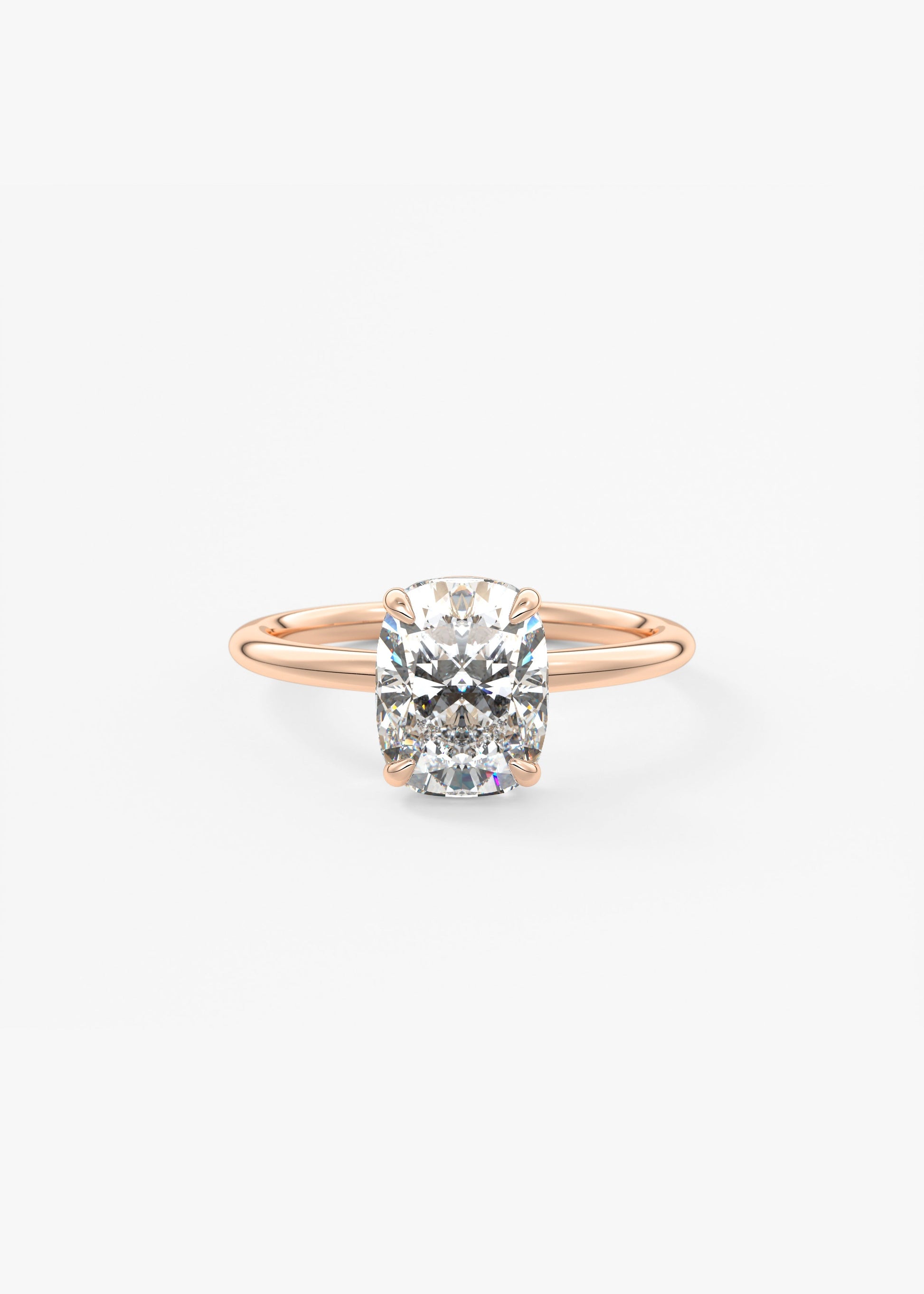 Oval Solitaire With Raised Basket Gallery Lab Grown Diamond Engagement Ring