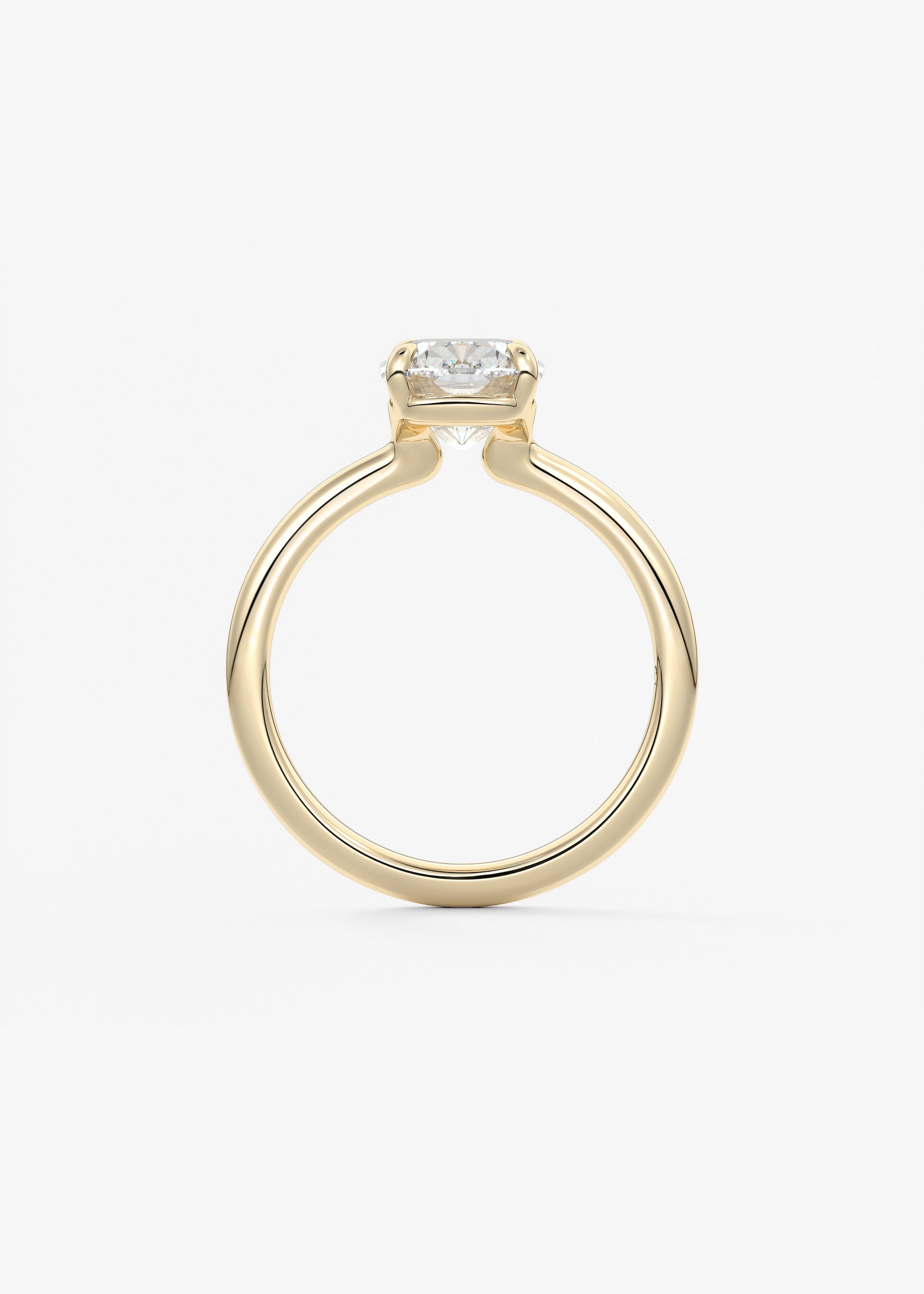 Oval Solitaire With Raised Basket Gallery Lab Grown Diamond Engagement Ring
