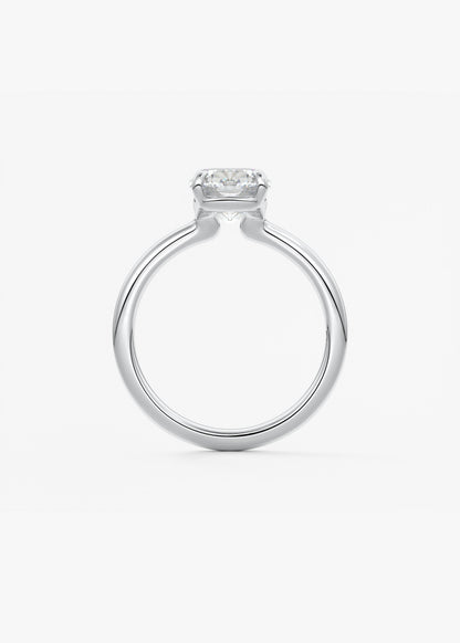 Oval Solitaire With Raised Basket Gallery Lab Grown Diamond Engagement Ring