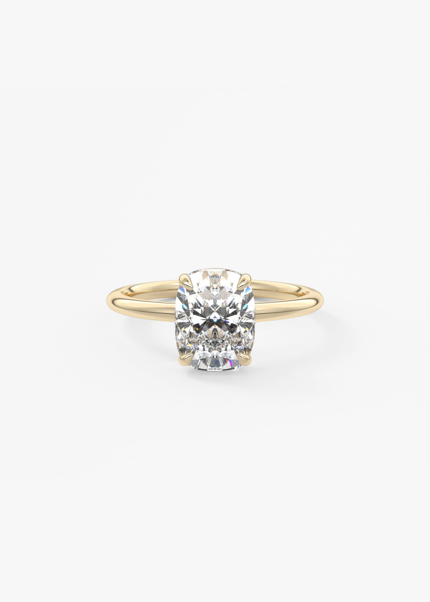 Oval Solitaire With Raised Basket Gallery Lab Grown Diamond Engagement Ring