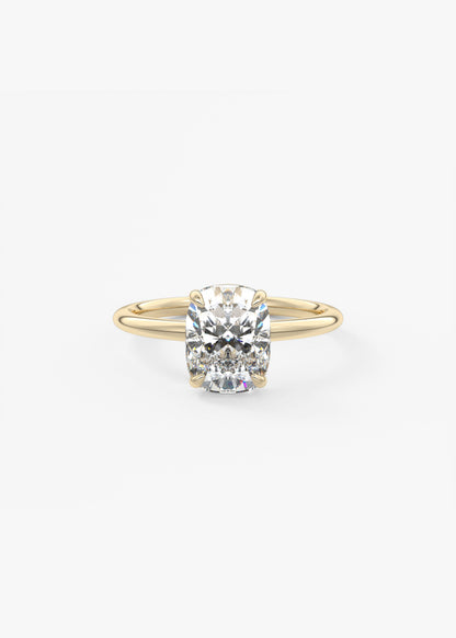 Oval Solitaire With Raised Basket Gallery Lab Grown Diamond Engagement Ring