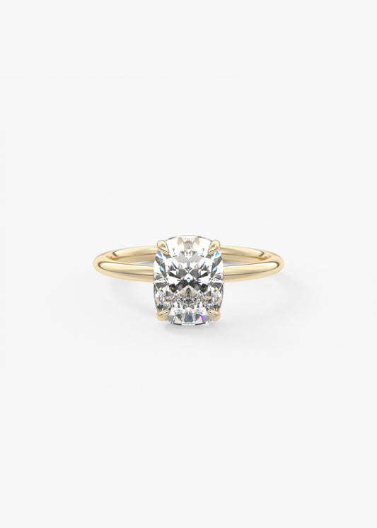 Oval Solitaire With Raised Basket Gallery Lab Grown Diamond Engagement Ring