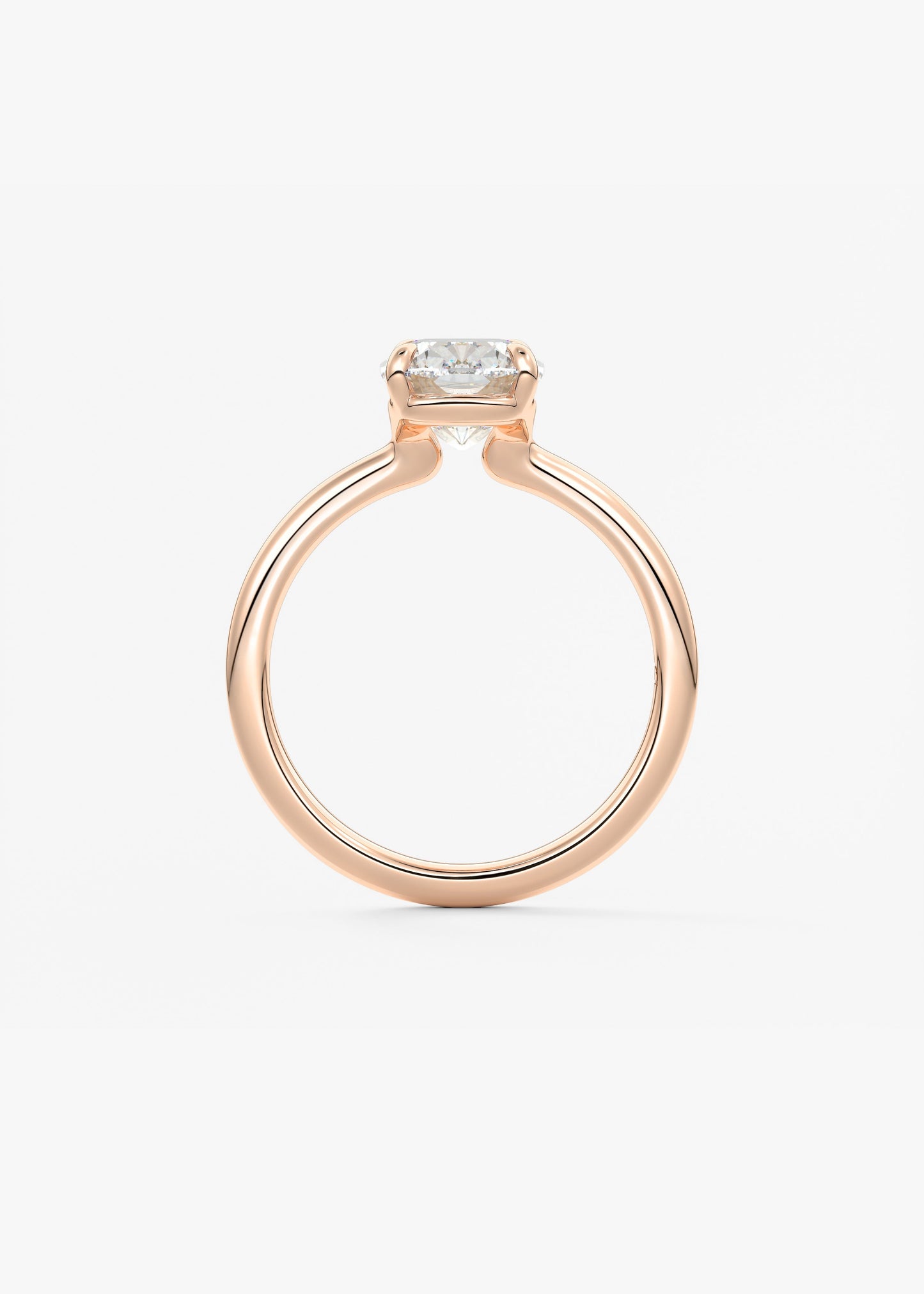 Oval Solitaire With Raised Basket Gallery Lab Grown Diamond Engagement Ring