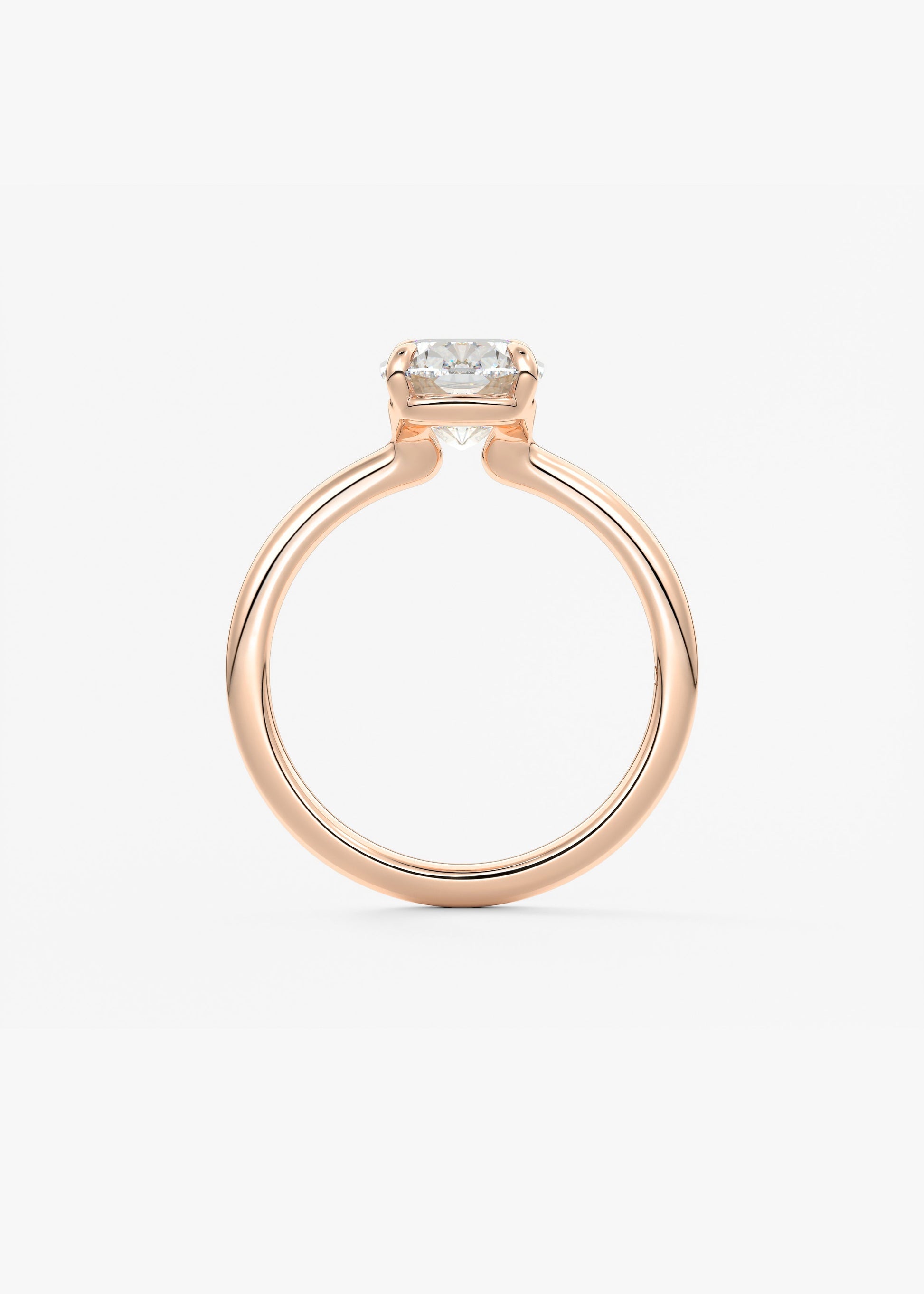 Oval Solitaire With Raised Basket Gallery Lab Grown Diamond Engagement Ring