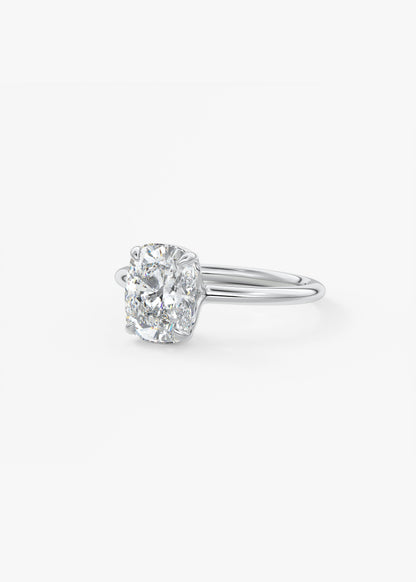Oval Solitaire With Raised Basket Gallery Lab Grown Diamond Engagement Ring