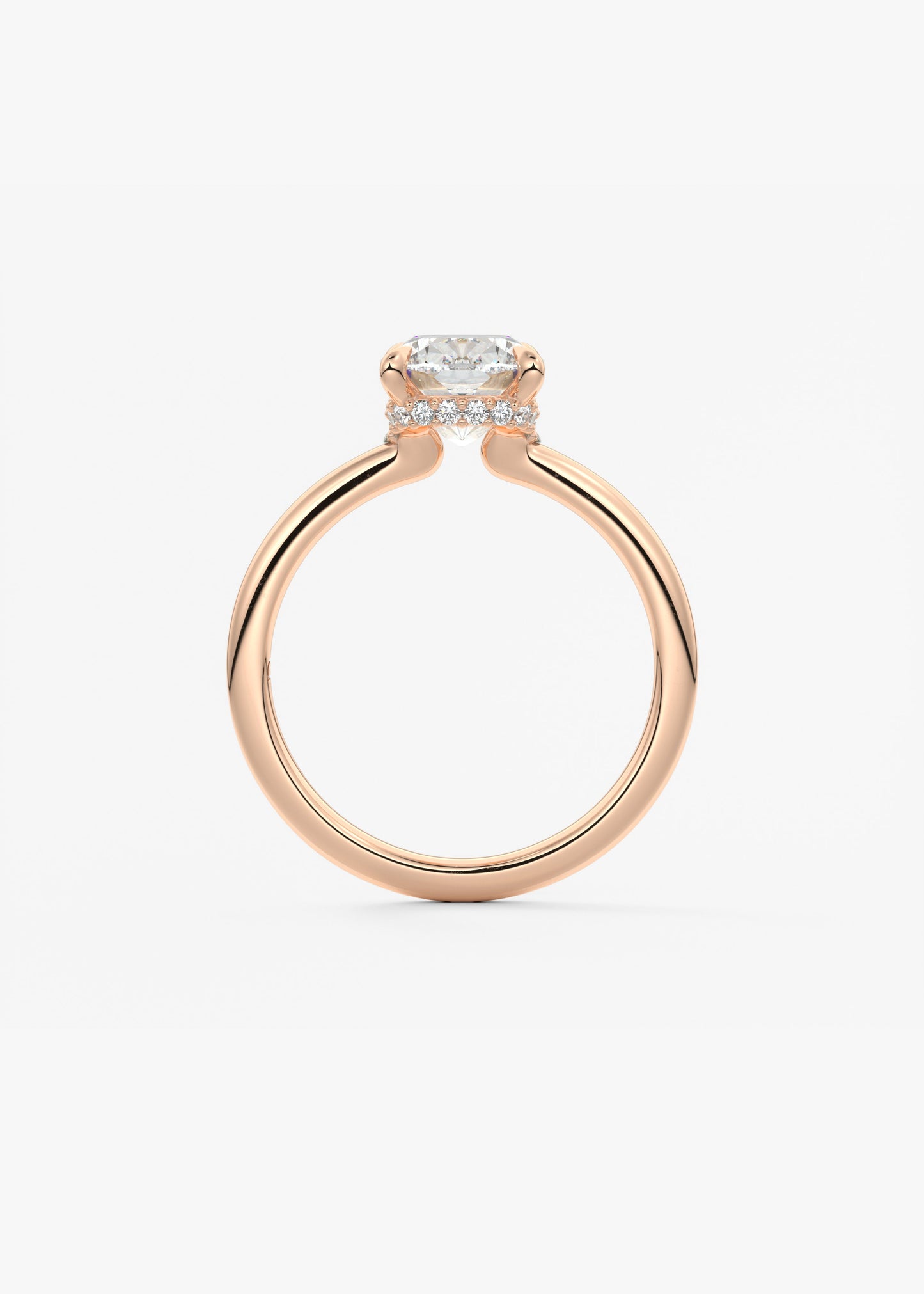 Oval Solitaire With Raised Basket Gallery Lab Grown Diamond Engagement Ring