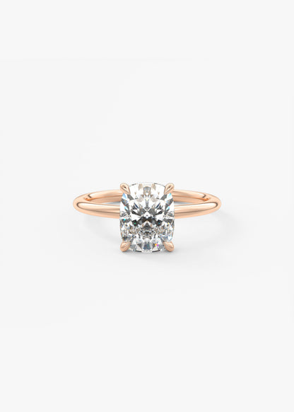 Oval Solitaire With Raised Basket Gallery Lab Grown Diamond Engagement Ring