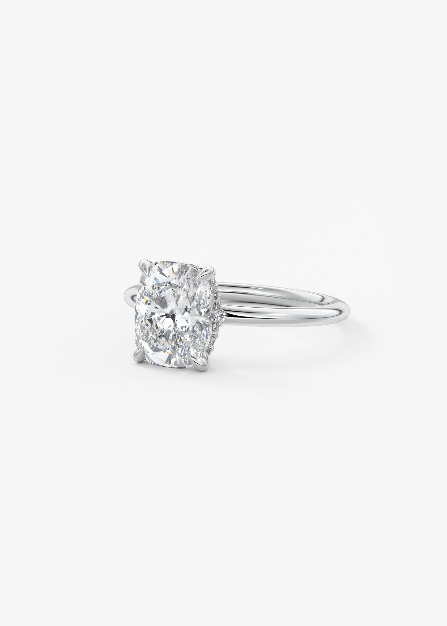 Oval Solitaire With Raised Basket Gallery Lab Grown Diamond Engagement Ring