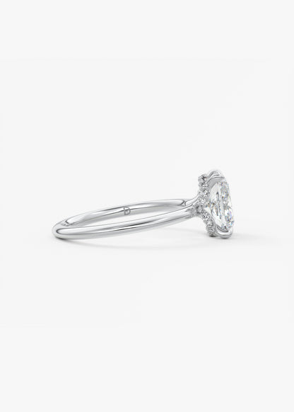 Oval Solitaire With Raised Basket Gallery Lab Grown Diamond Engagement Ring