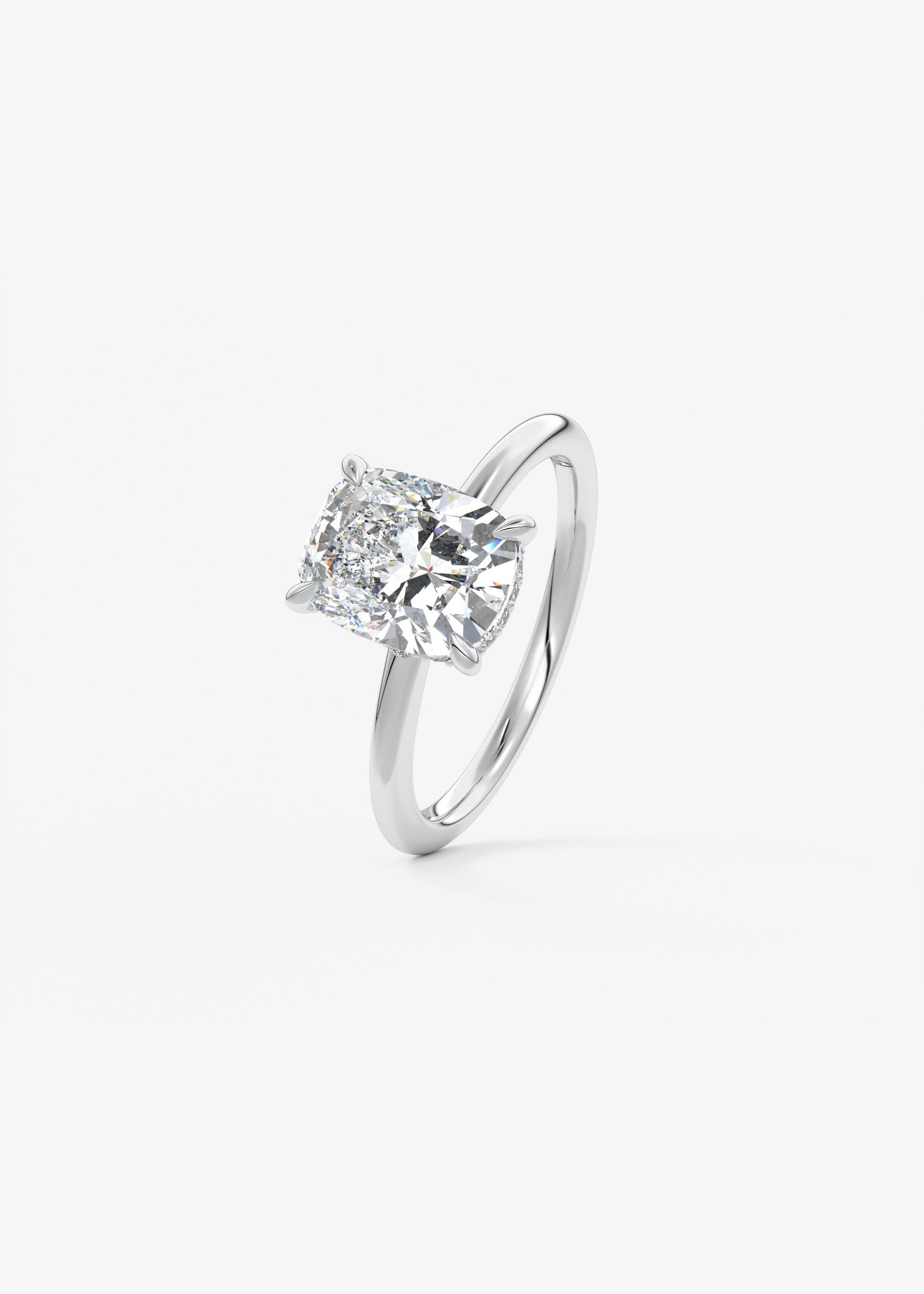 Oval Solitaire With Raised Basket Gallery Lab Grown Diamond Engagement Ring