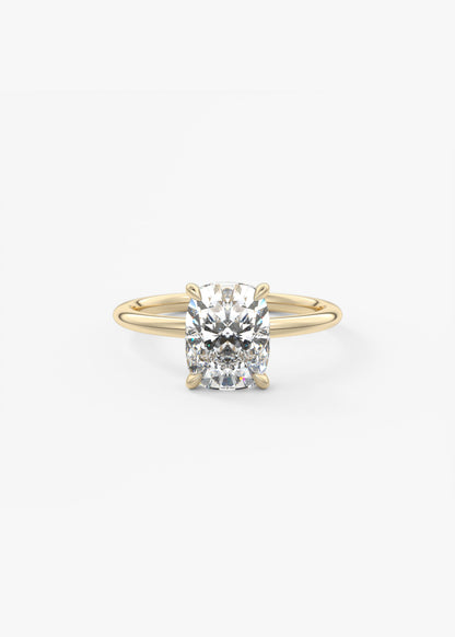 Oval Solitaire With Raised Basket Gallery Lab Grown Diamond Engagement Ring