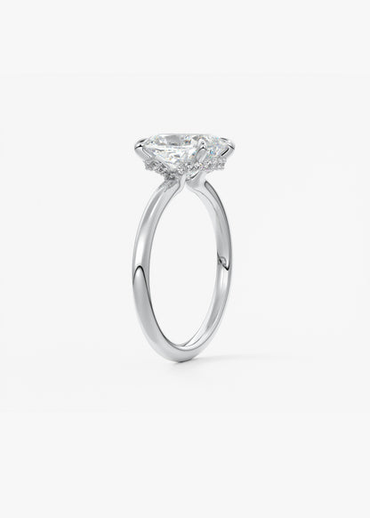 Oval Solitaire With Raised Basket Gallery Lab Grown Diamond Engagement Ring