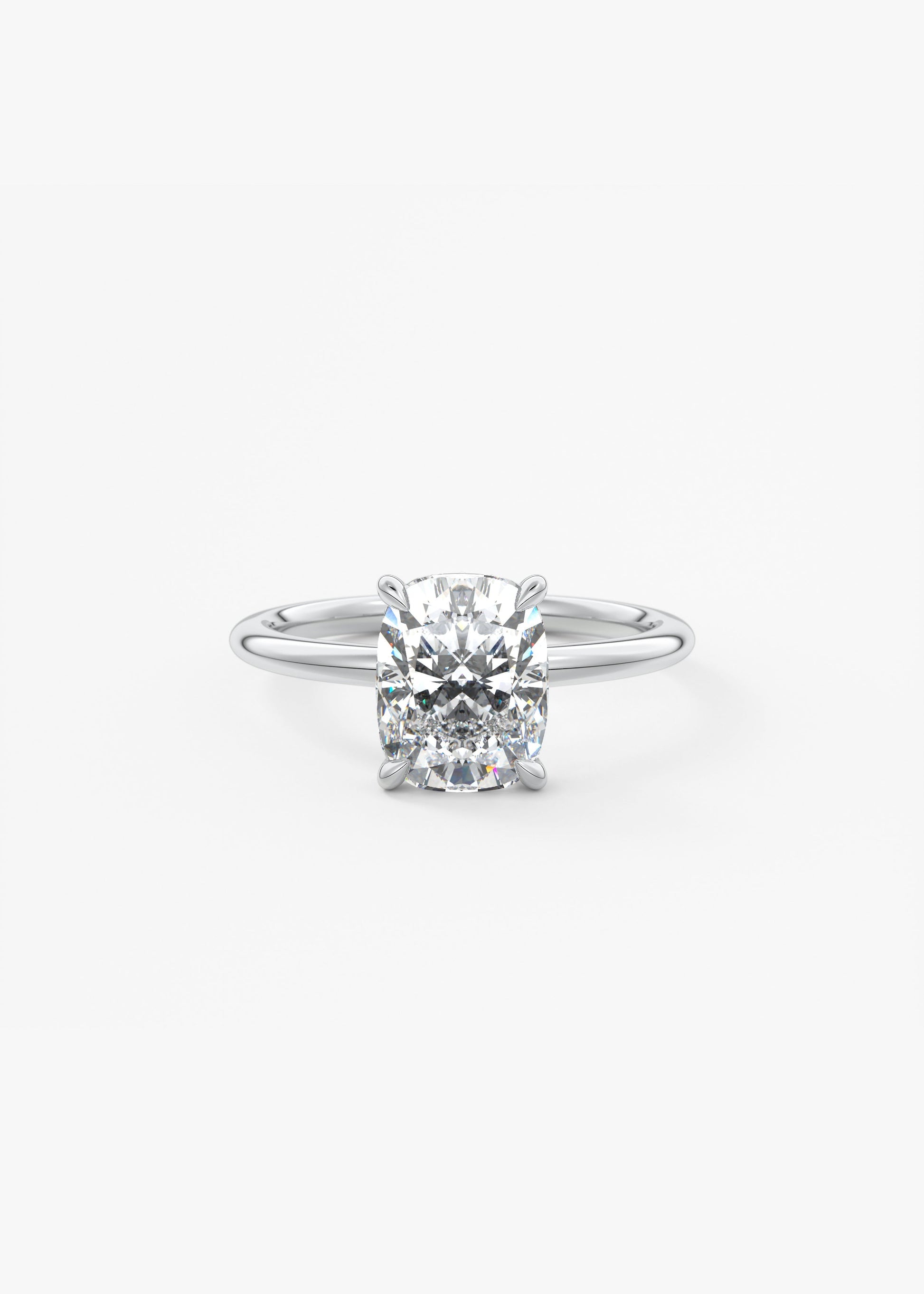 Oval Solitaire With Raised Basket Gallery Lab Grown Diamond Engagement Ring