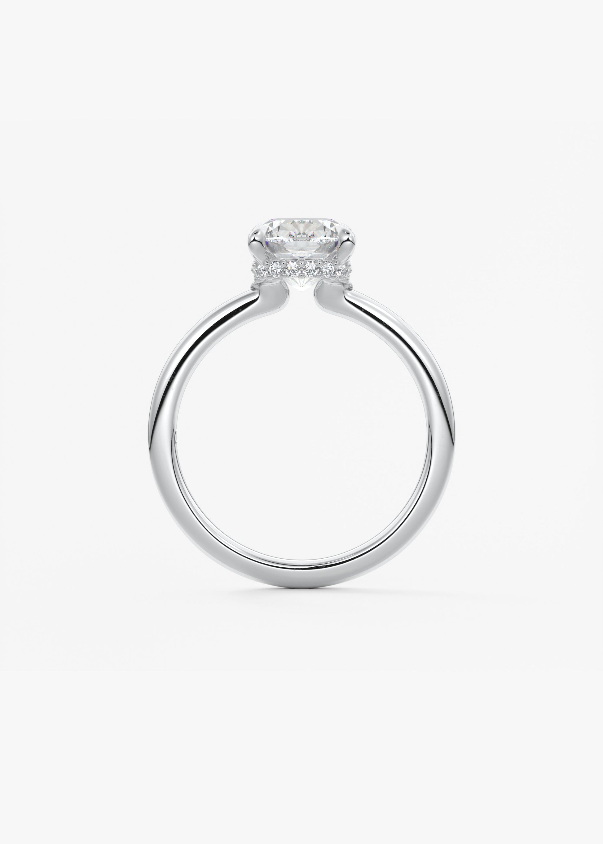 Oval Solitaire With Raised Basket Gallery Lab Grown Diamond Engagement Ring