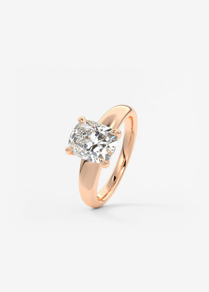 Oval Solitaire With Raised Basket Gallery Lab Grown Diamond Engagement Ring
