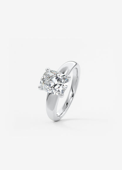 Oval Solitaire With Raised Basket Gallery Lab Grown Diamond Engagement Ring