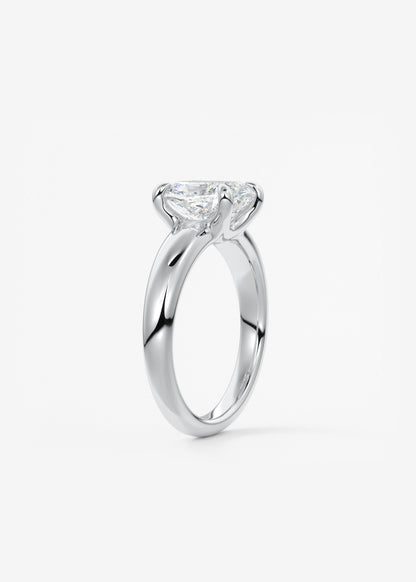 Oval Solitaire With Raised Basket Gallery Lab Grown Diamond Engagement Ring