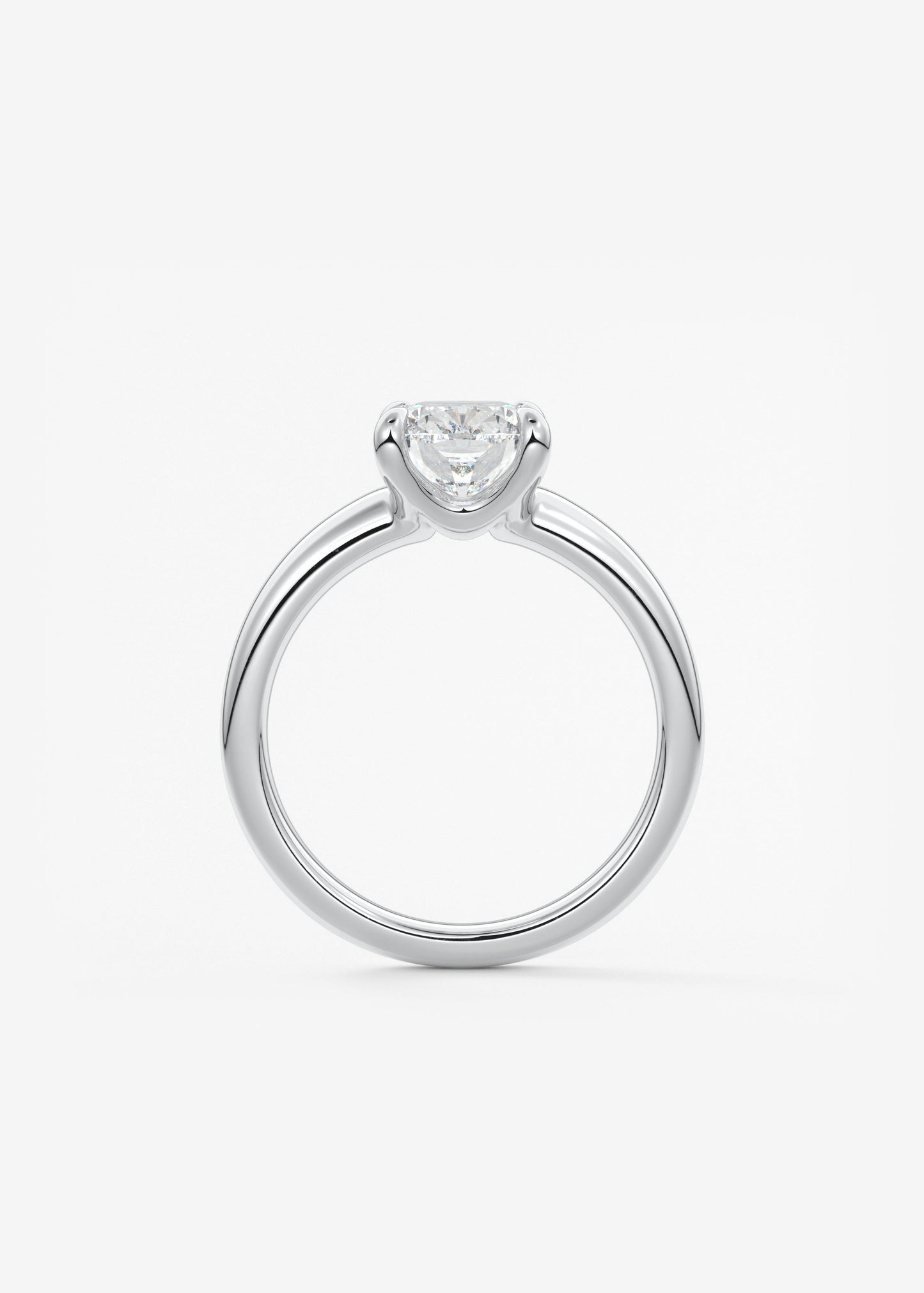 Oval Solitaire With Raised Basket Gallery Lab Grown Diamond Engagement Ring