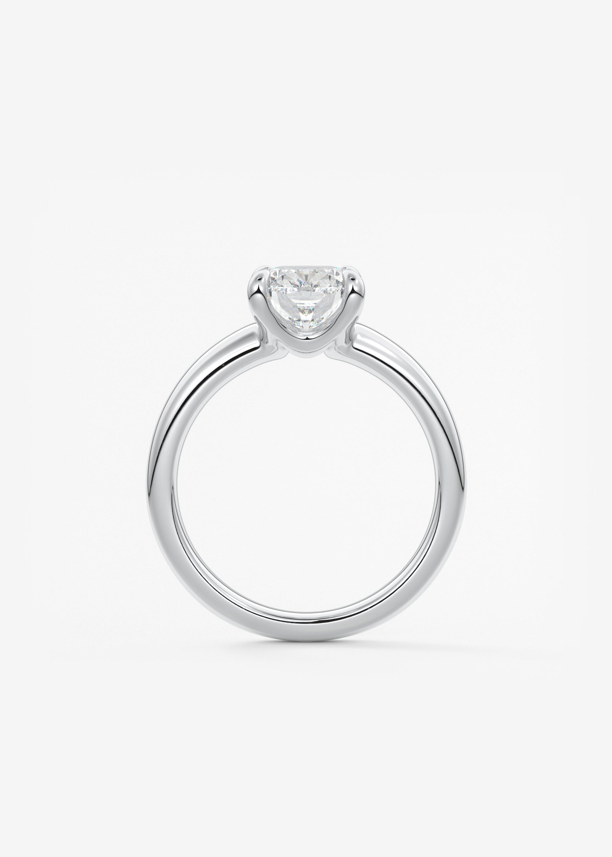 Oval Solitaire With Raised Basket Gallery Lab Grown Diamond Engagement Ring