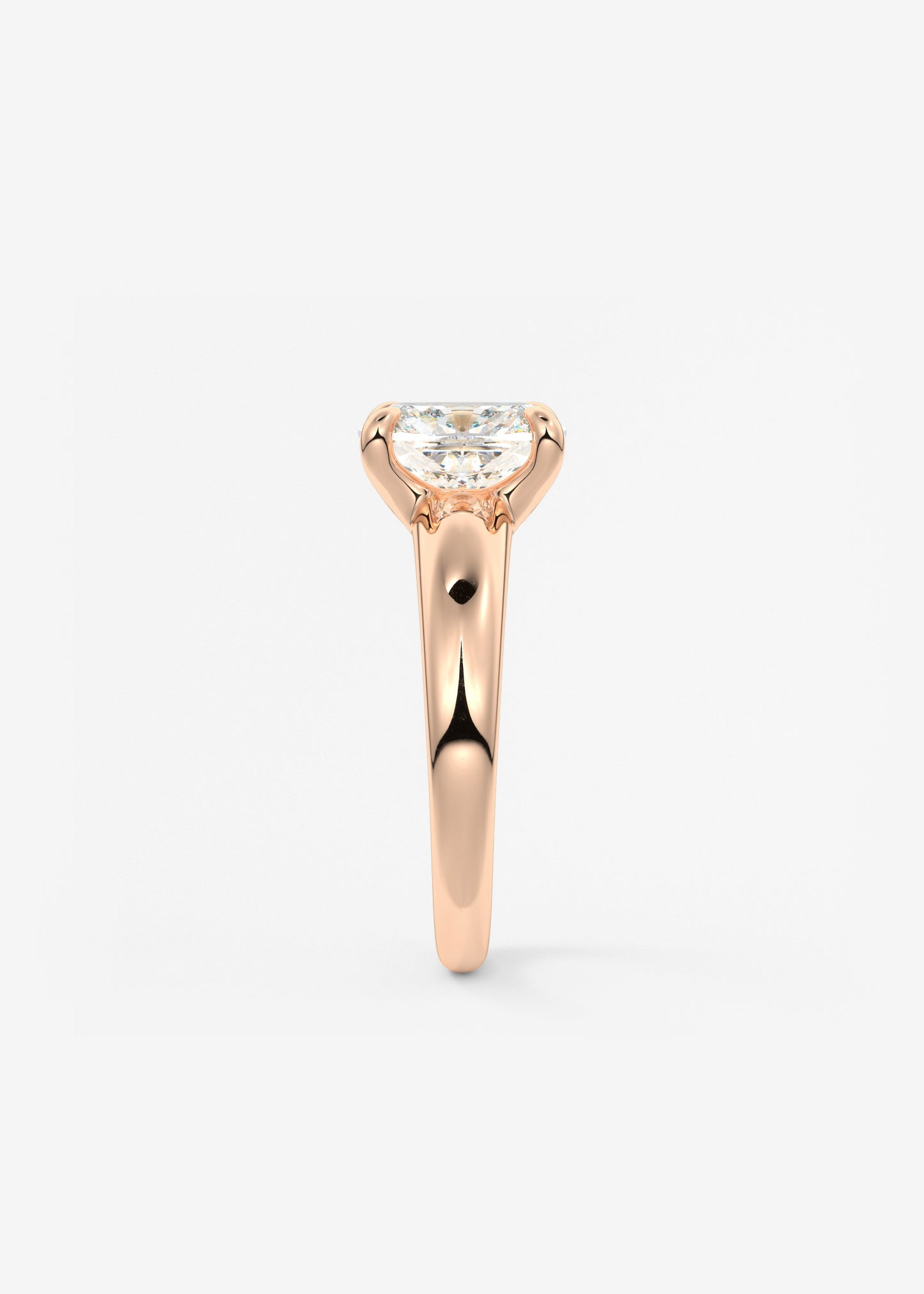 Oval Solitaire With Raised Basket Gallery Lab Grown Diamond Engagement Ring