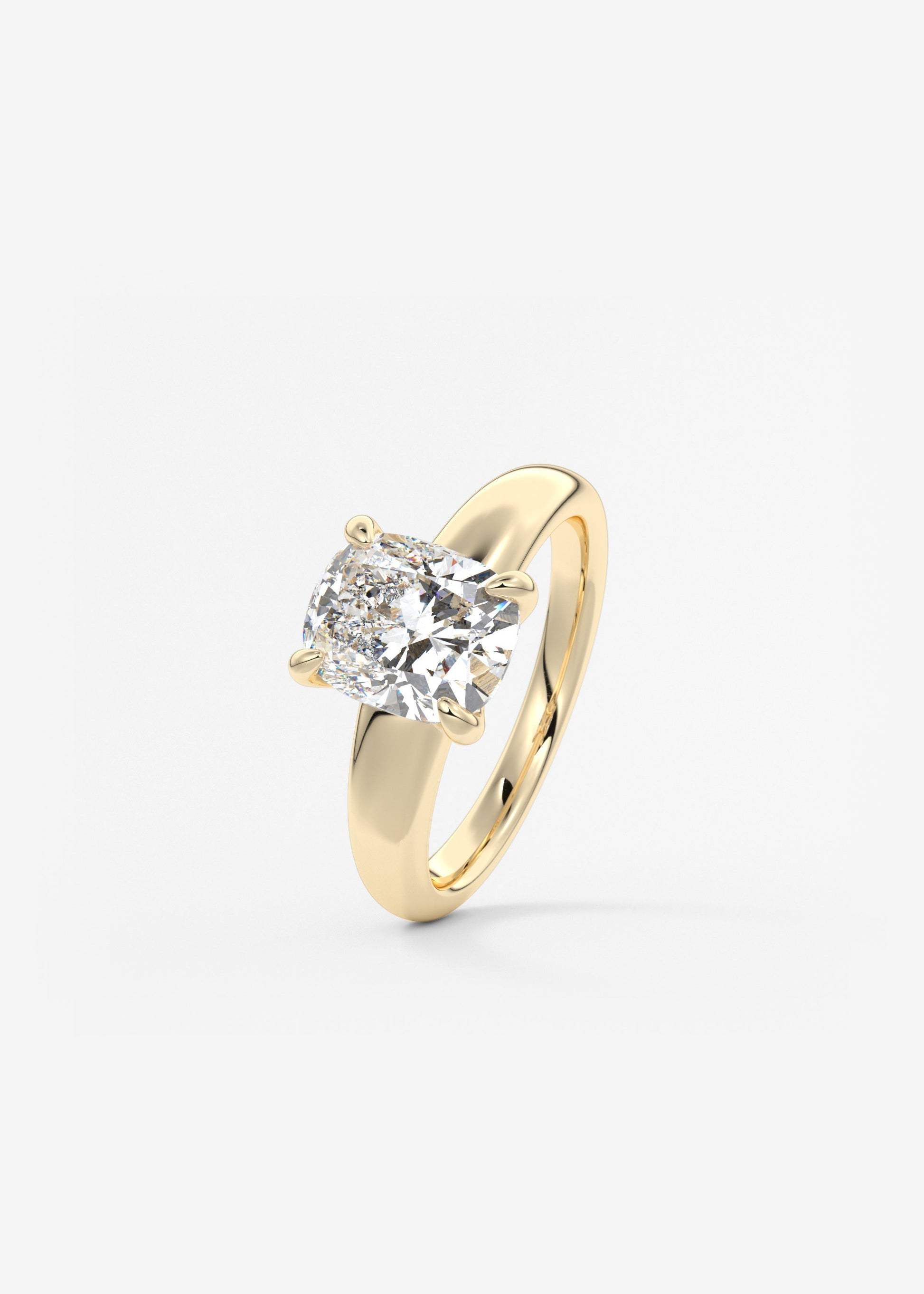 Oval Solitaire With Raised Basket Gallery Lab Grown Diamond Engagement Ring
