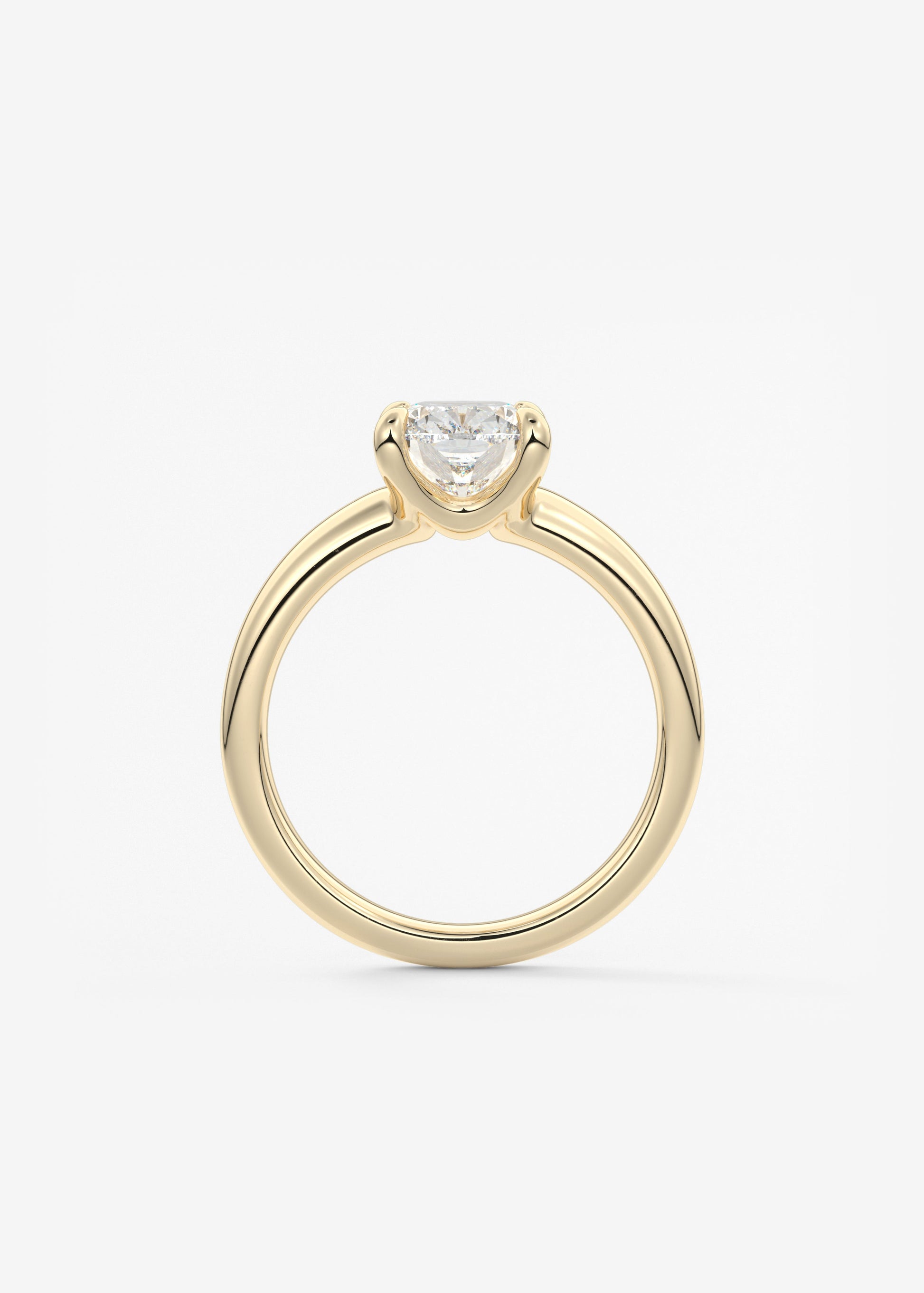 Oval Solitaire With Raised Basket Gallery Lab Grown Diamond Engagement Ring